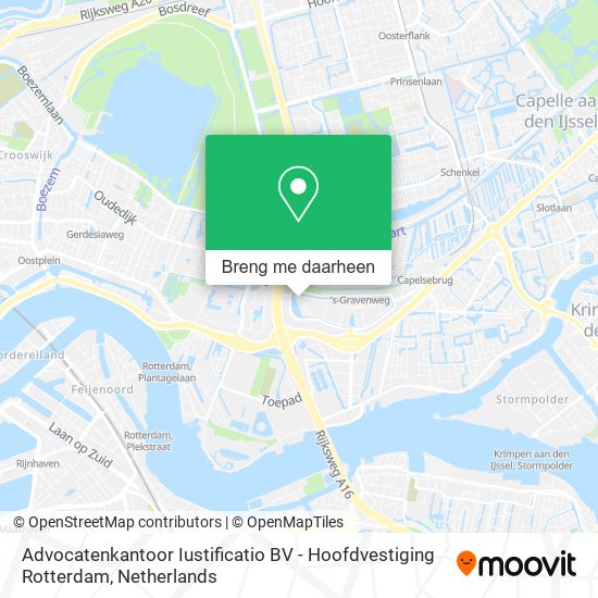 Advocatenkantoor Iustificatio BV - Hoofdvestiging Rotterdam kaart