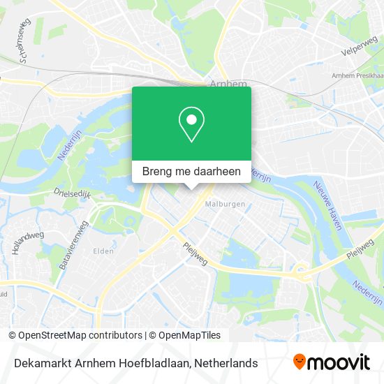 Dekamarkt Arnhem Hoefbladlaan kaart