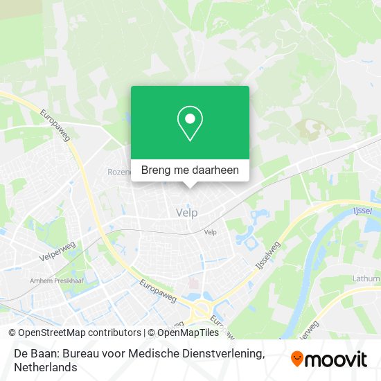 De Baan: Bureau voor Medische Dienstverlening kaart