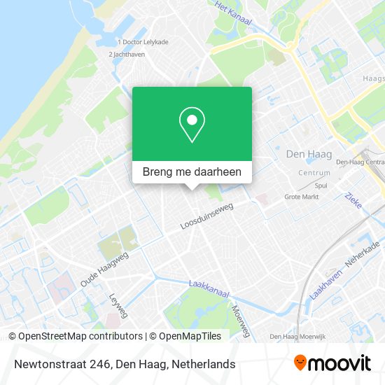 Newtonstraat 246, Den Haag kaart