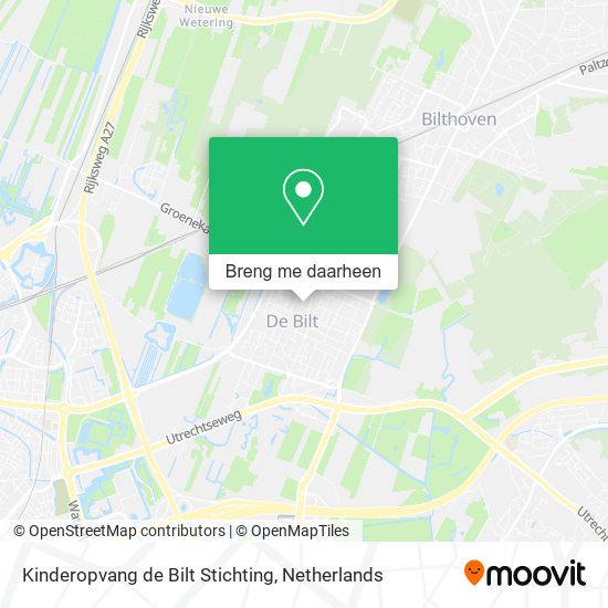 Kinderopvang de Bilt Stichting kaart