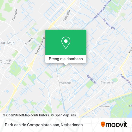 Park aan de Componistenlaan kaart