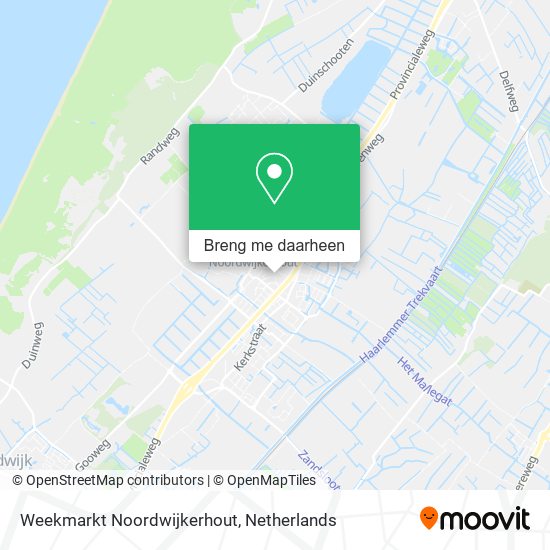 Weekmarkt Noordwijkerhout kaart