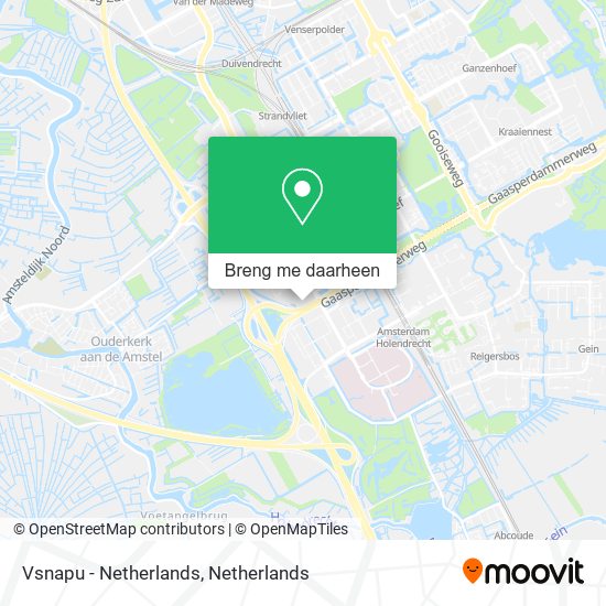 Vsnapu - Netherlands kaart