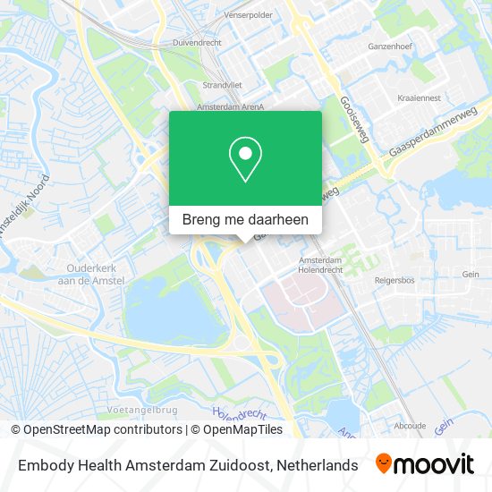 Embody Health Amsterdam Zuidoost kaart