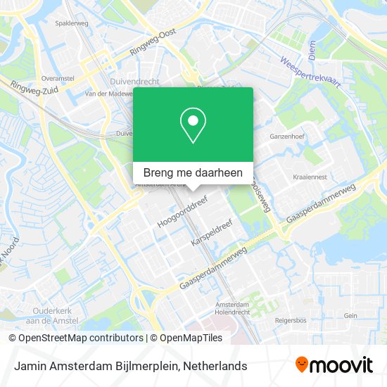 Jamin Amsterdam Bijlmerplein kaart