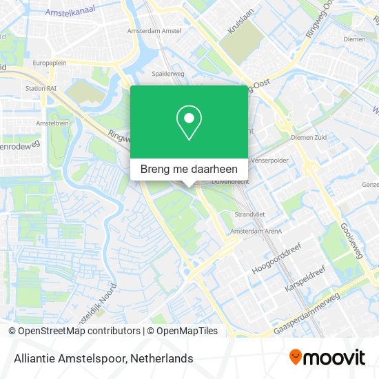 Alliantie Amstelspoor kaart
