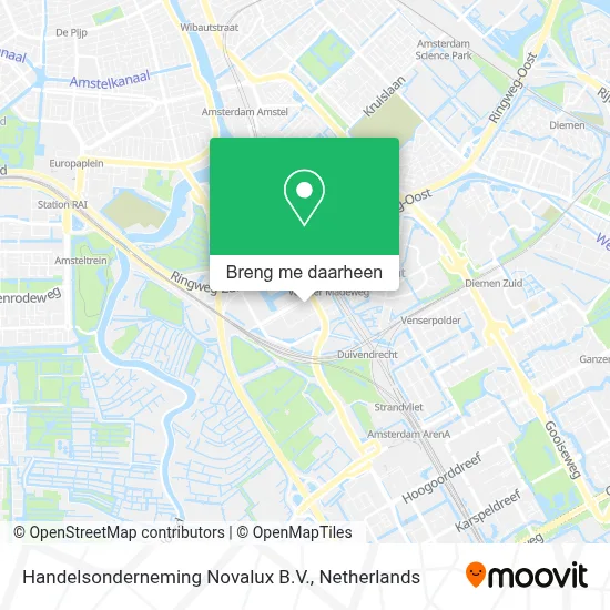 Handelsonderneming Novalux B.V. kaart