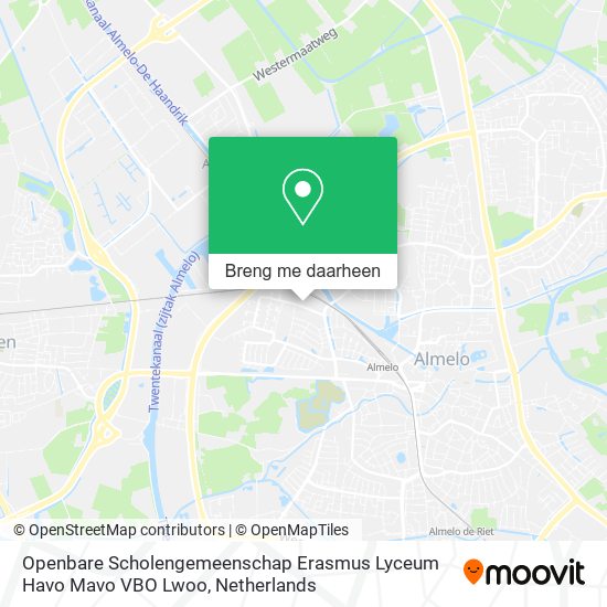 Openbare Scholengemeenschap Erasmus Lyceum Havo Mavo VBO Lwoo kaart