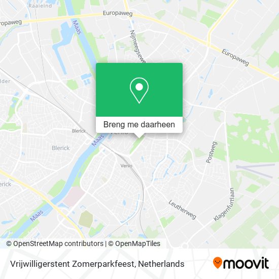 Vrijwilligerstent Zomerparkfeest kaart