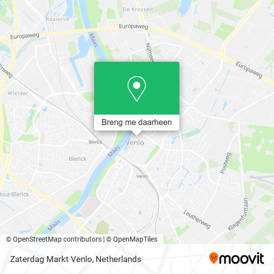 Zaterdag Markt Venlo kaart