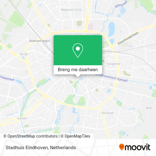 Stadhuis Eindhoven kaart
