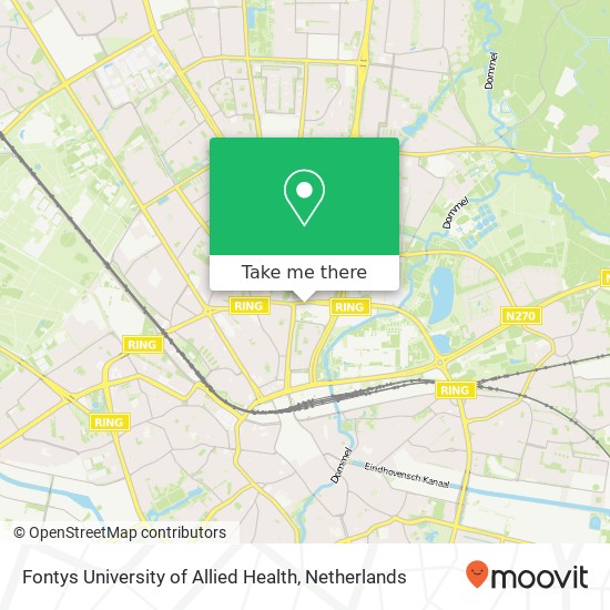 Fontys University of Allied Health kaart