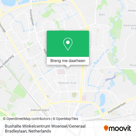 Bushalte Winkelcentrum Woensel / Generaal Bradleylaan kaart