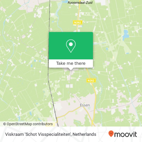 Viskraam 'Schot Visspecialiteiten' kaart