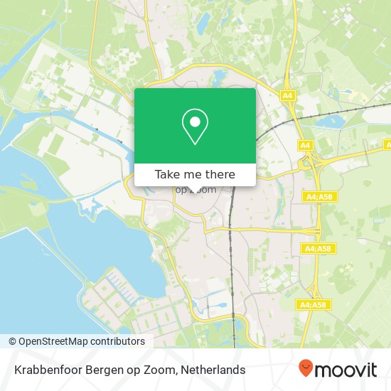 Krabbenfoor Bergen op Zoom kaart