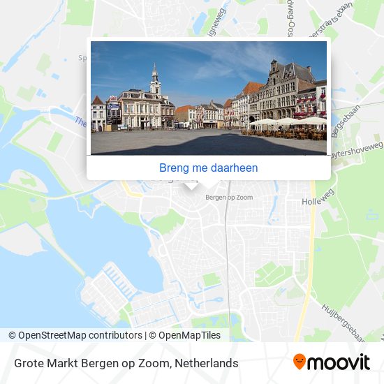 Grote Markt Bergen op Zoom kaart