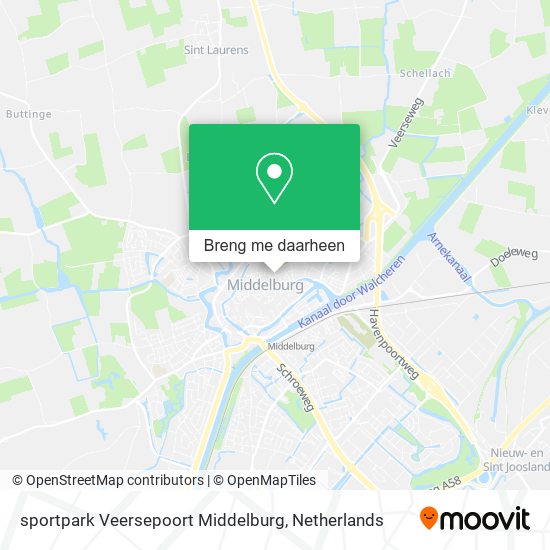 sportpark Veersepoort Middelburg kaart