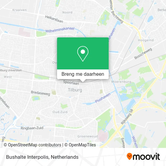 Bushalte Interpolis kaart