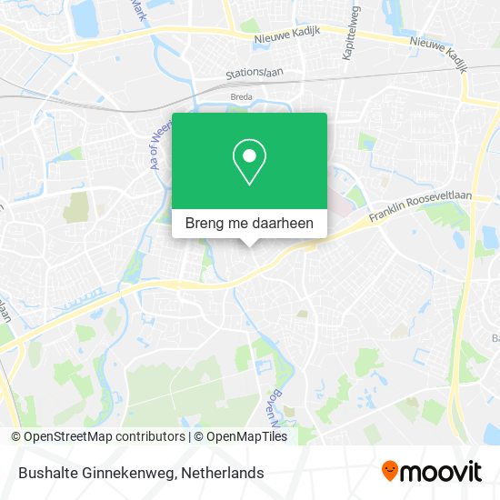 Bushalte Ginnekenweg kaart