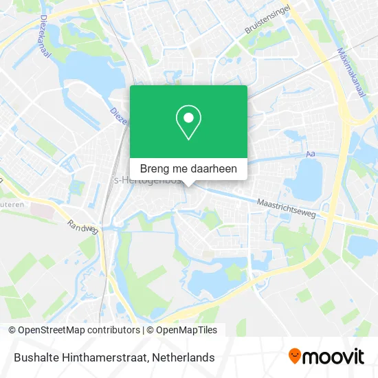 Bushalte Hinthamerstraat kaart