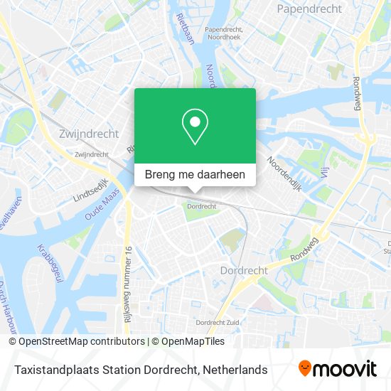 Taxistandplaats Station Dordrecht kaart