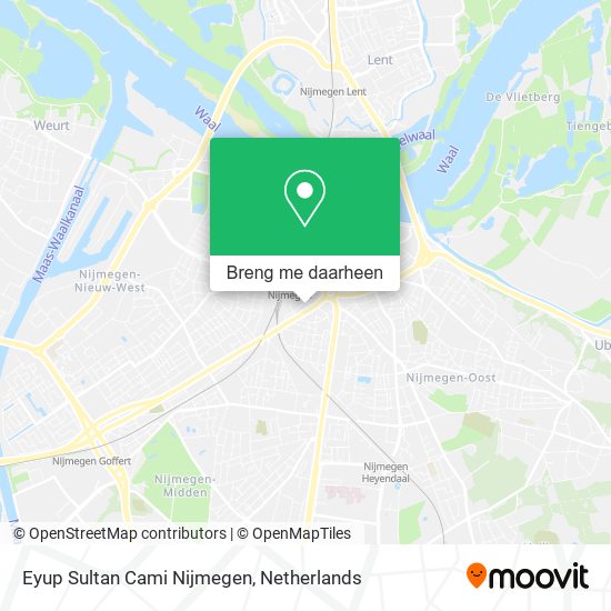 Eyup Sultan Cami Nijmegen kaart