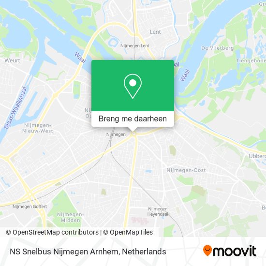 NS Snelbus Nijmegen Arnhem kaart
