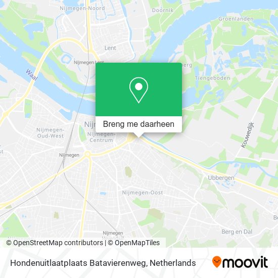 Hondenuitlaatplaats Batavierenweg kaart