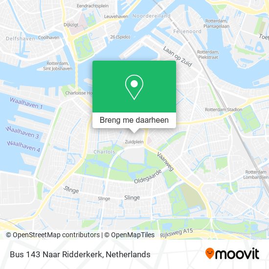 Bus 143 Naar Ridderkerk kaart