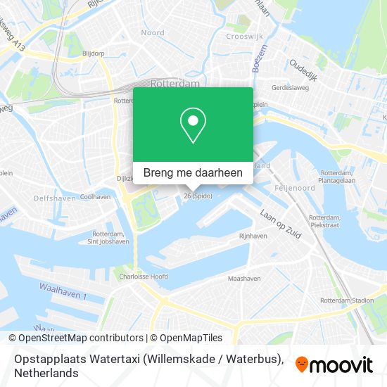 Opstapplaats Watertaxi (Willemskade / Waterbus) kaart