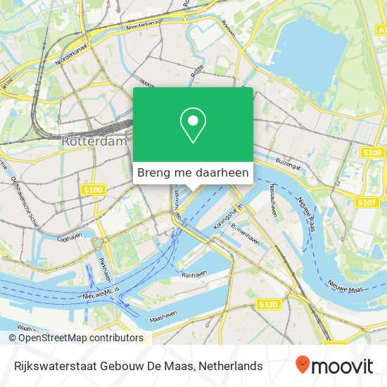 Rijkswaterstaat Gebouw De Maas kaart
