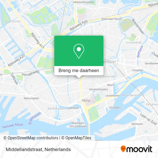 Middellandstraat kaart