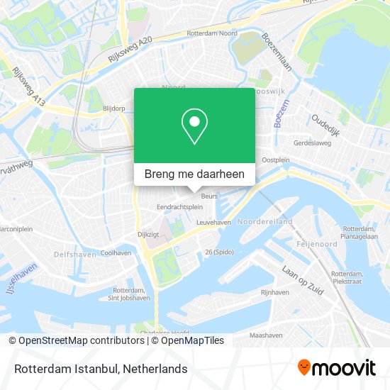 Rotterdam Istanbul kaart