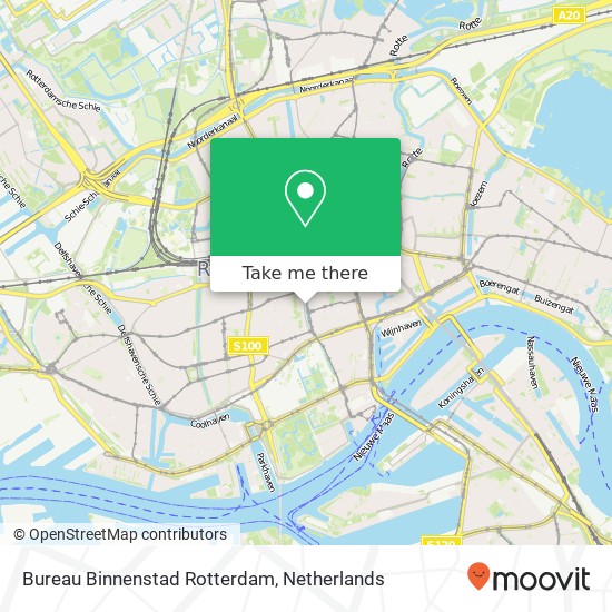 Bureau Binnenstad Rotterdam kaart