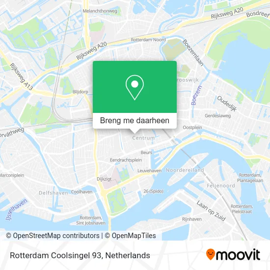 Rotterdam Coolsingel 93 kaart
