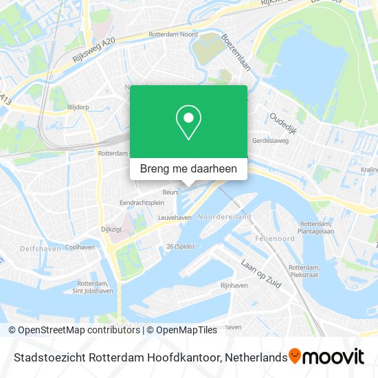 Stadstoezicht Rotterdam Hoofdkantoor kaart