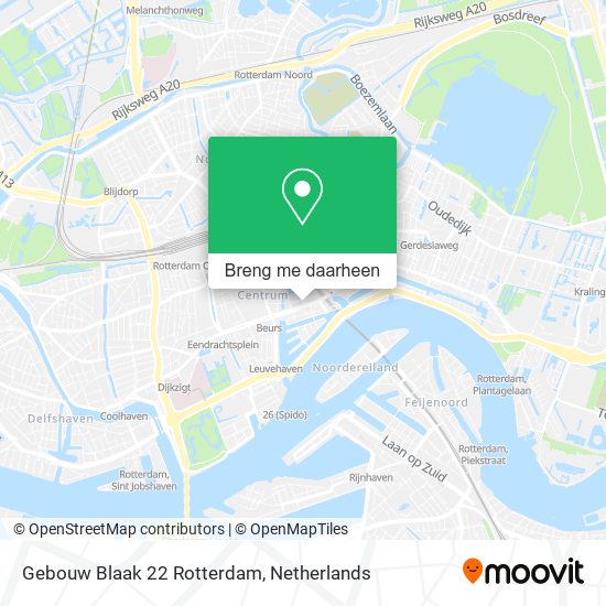 Gebouw Blaak 22 Rotterdam kaart