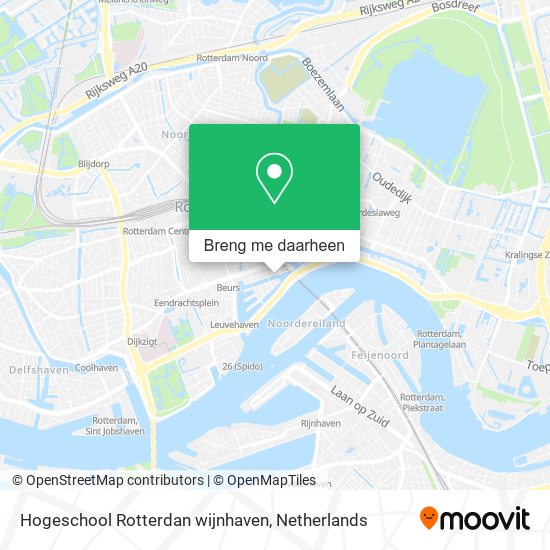 Hogeschool Rotterdan wijnhaven kaart
