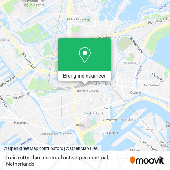 trein rotterdam centraal antwerpen centraal kaart