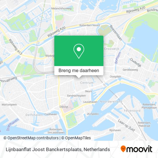 Lijnbaanflat Joost Banckertsplaats kaart