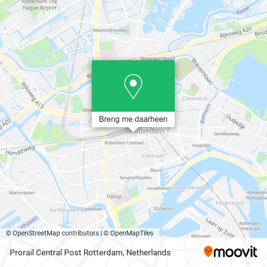 Prorail Central Post Rotterdam kaart