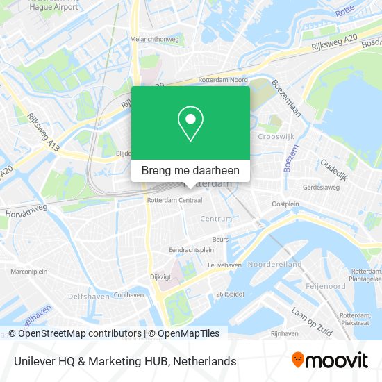 Unilever HQ & Marketing HUB kaart