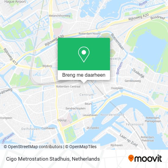 Cigo Metrostation Stadhuis kaart