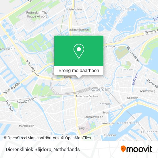 Dierenkliniek Blijdorp kaart