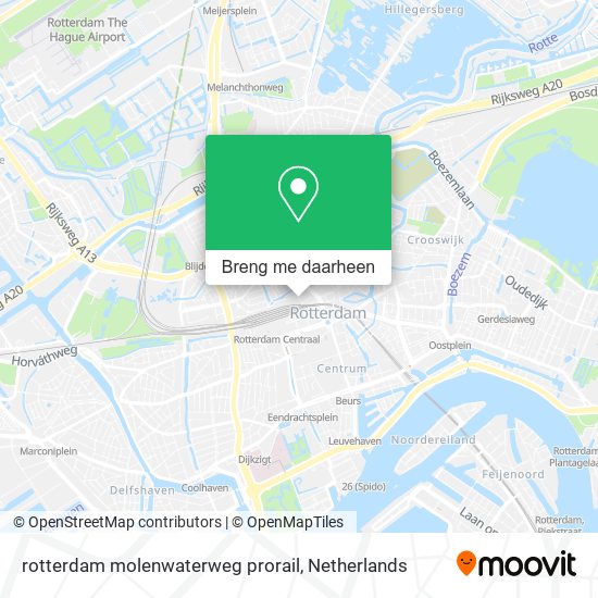 rotterdam molenwaterweg prorail kaart