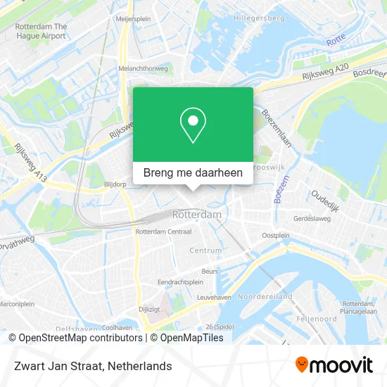 Zwart Jan Straat kaart