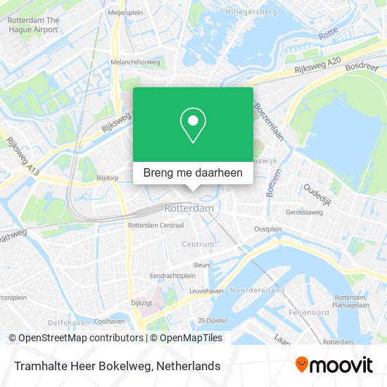 Tramhalte Heer Bokelweg kaart