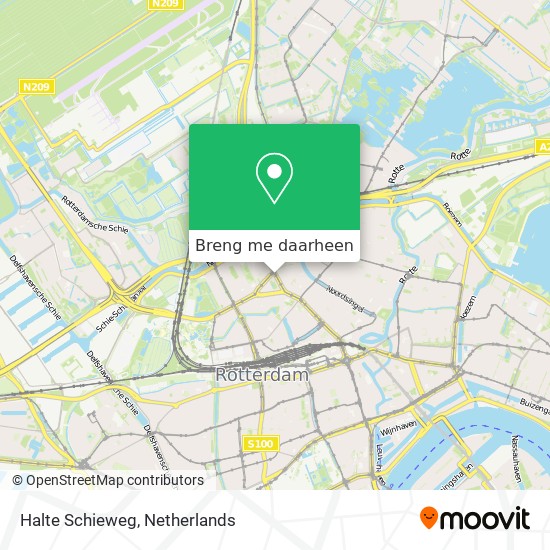 Halte Schieweg kaart