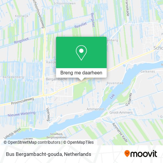 Bus Bergambacht-gouda kaart